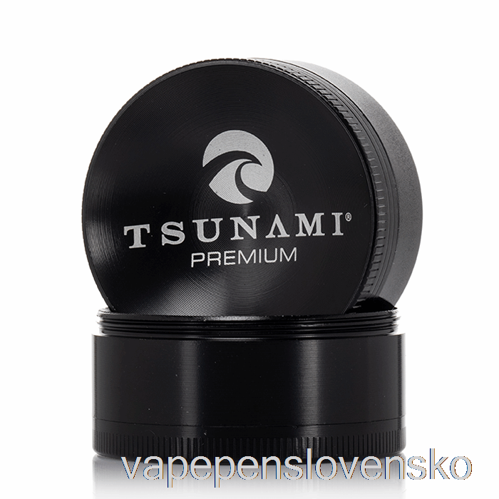 Tsunami 1.9inch 4-dielna Zapustená Horná Brúska čierna (50mm) Vape Slovensko
